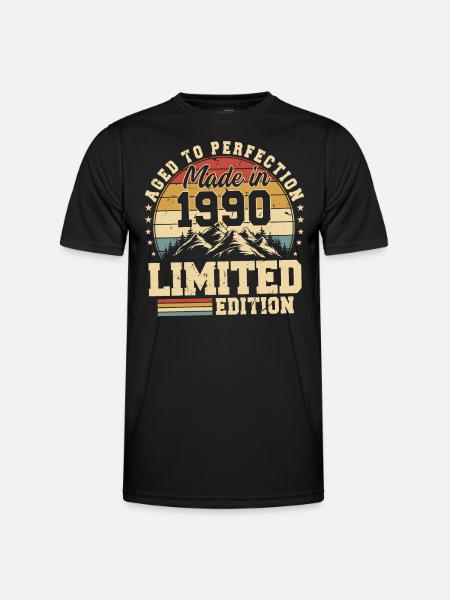 Einzigartig seit 1990 - Männer Funktions-T-Shirt - Schwarz