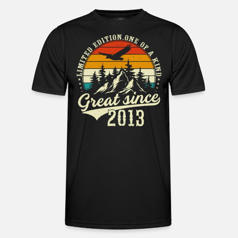 Einzigartig seit 2013 - Männer Funktions-T-Shirt - Schwarz