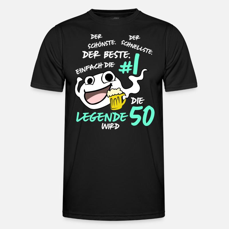 Die Legende Wird 50 Jahre - Männer Funktions-T-Shirt - Schwarz