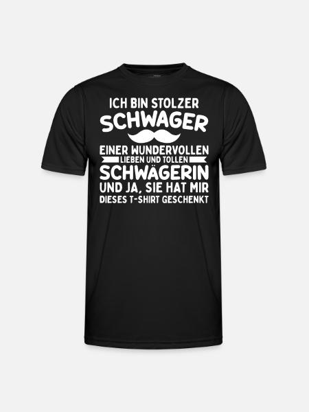 Stolzer Schwager - Männer Funktions-T-Shirt - Schwarz