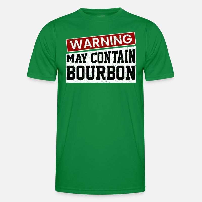 Warning May Contain Bourbon Men's Functional T-Shirt