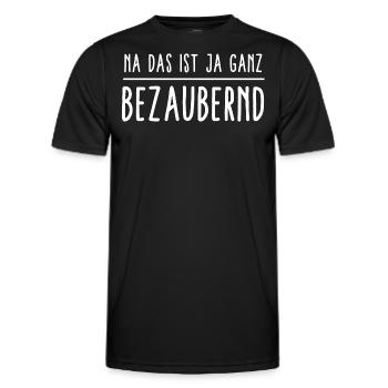 Na das ist ja ganz bezaubernd! Begeisterung Spruch - Männer Funktions-T-Shirt - Schwarz - Vorne - AI Model Male 178 dark (178cm)