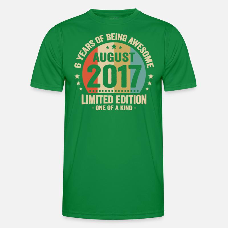 August 2017 6 Jahre Jubiläumsgeschenk Männer Funktions-T-Shirt