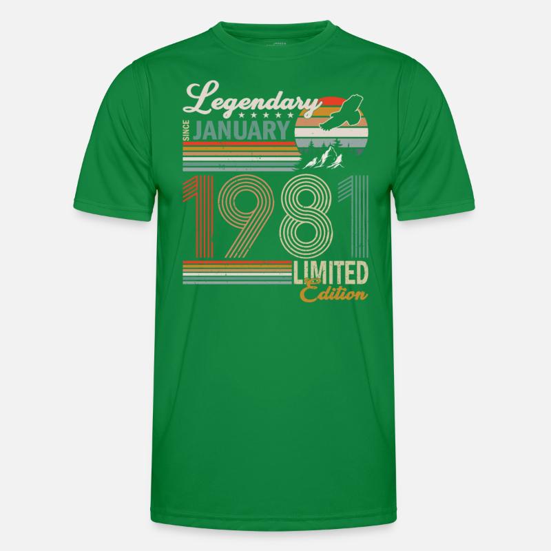 Awesome seit Januar 1981 Männer Funktions-T-Shirt