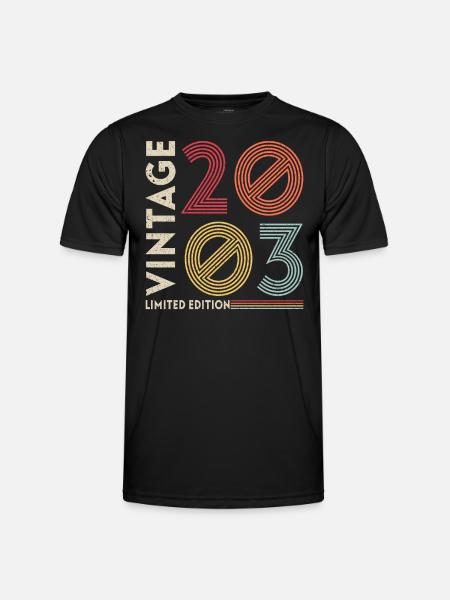 Millésime 2003 Anniversaire - T-shirt sport Homme - noir