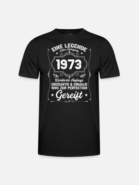 Legende von 1973 - Männer Funktions-T-Shirt - Schwarz