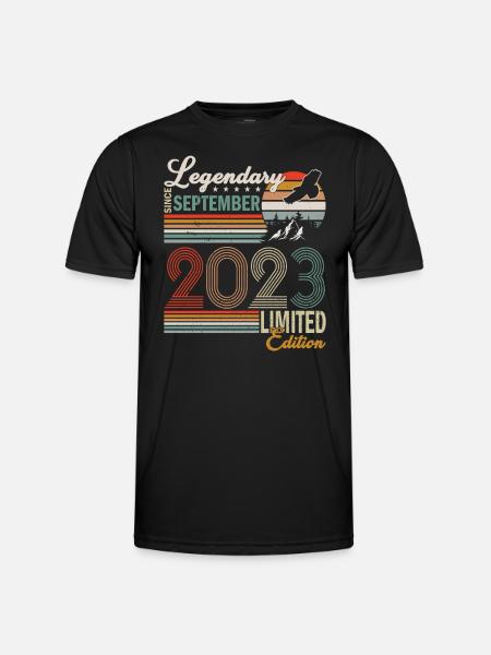 September 2023 Birthday 2023 September - Men's Functional T-Shirt - black