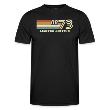 Anniversaire Vintage 1973 Édition Limitée - T-shirt sport Homme - noir - Devant - AI Model Male 178 dark (178cm)
