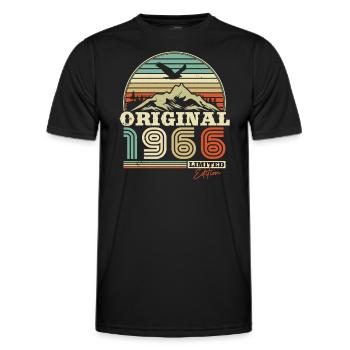 Vintage 1966 Berg & Adler Geburtstagsgeschenk - Männer Funktions-T-Shirt - Schwarz - Vorne - AI Model Male 178 dark (178cm)