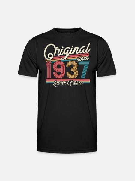 Gift 1937 | 86/87 years - Men's Functional T-Shirt - black