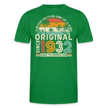 Vintage 1932 Geburtstagsgeschenk - Männer Funktions-T-Shirt - Kelly Green - Vorne - AI Model Male 178 dark (178cm)