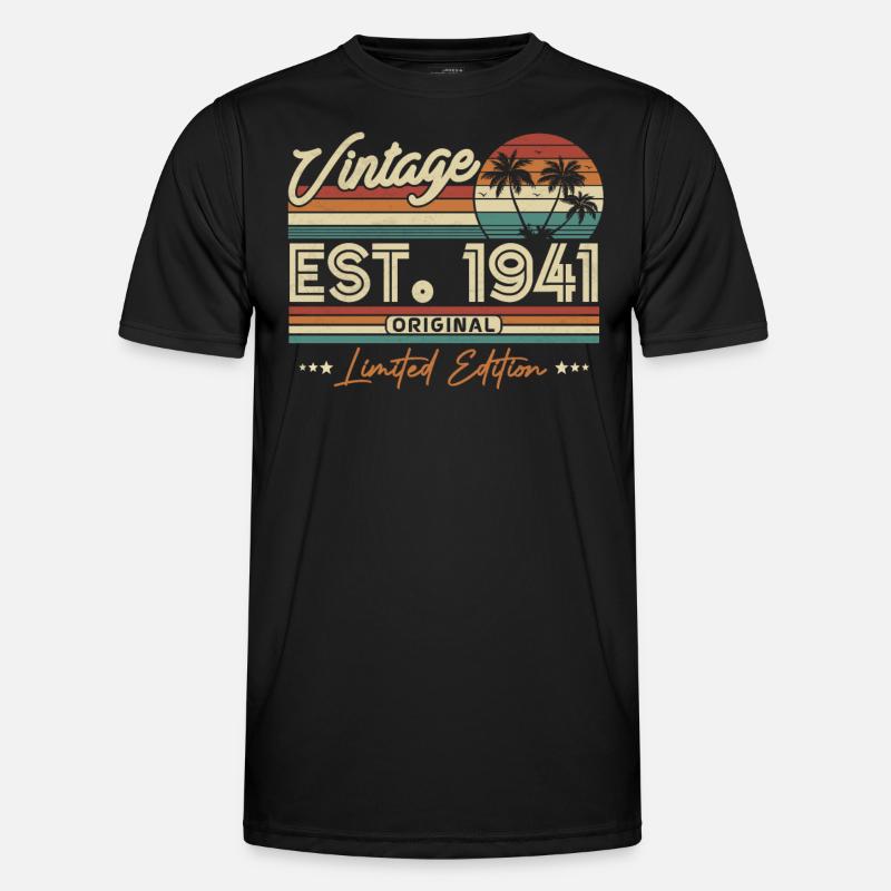 Jahrgangsgeschenk 1941 - Männer Funktions-T-Shirt - Schwarz