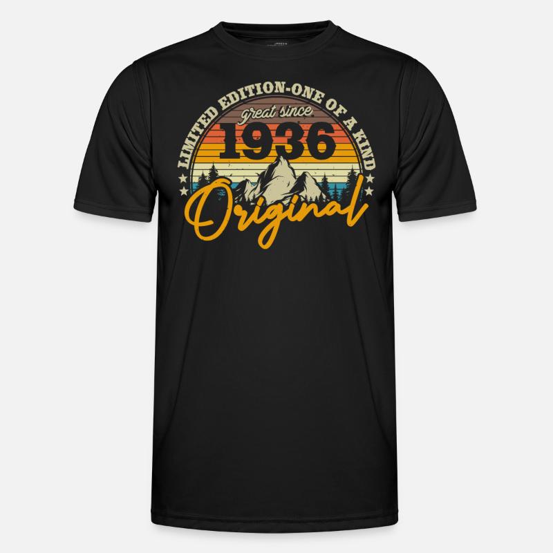 Nostalgic gift 1936 - 87/88 years - Men's Functional T-Shirt - black