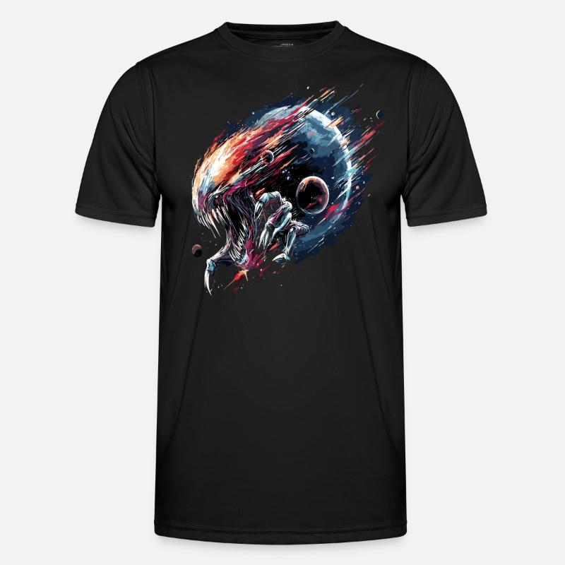 Alien Creature Planet Sci-Fi - Männer Funktions-T-Shirt - Schwarz