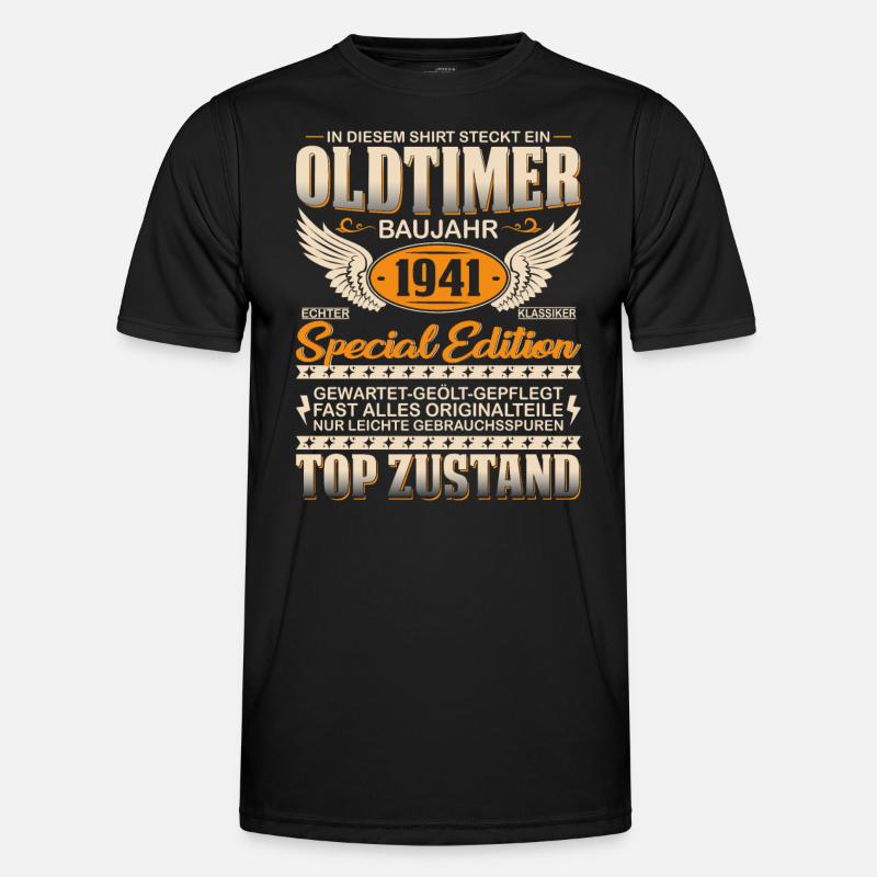 1941 Oldtimer Geschenk - Männer Funktions-T-Shirt - Schwarz