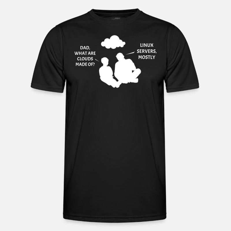 Linux Server Cloudscape - Men's Functional T-Shirt - black