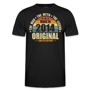 Born 2014 Legend - Men's Functional T-Shirt - black - Front - AI Model Male 178 dark (178cm)