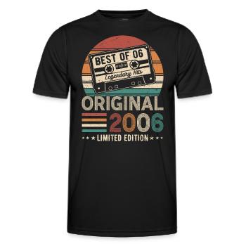2006 Vintage - Legendary 18th Birthday - Men's Functional T-Shirt - black - Front - AI Model Male 178 dark (178cm)