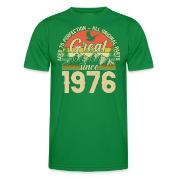 1976 - Une année légendaire - T-shirt sport Homme - vert - Devant - AI Model Male 178 dark (178cm)