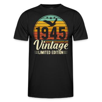 1945 - Ein zeitloses Meisterwerk - Männer Funktions-T-Shirt - Schwarz - Vorne - AI Model Male 178 dark (178cm)