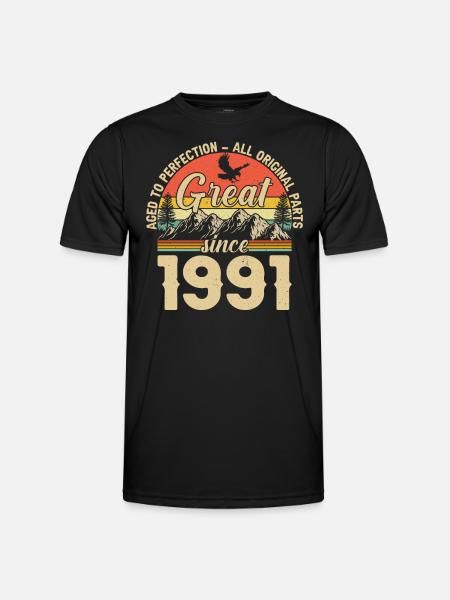 1991 - Un millésime Millésime - T-shirt sport Homme - noir