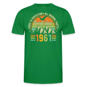 1961 - A legendary year - Men's Functional T-Shirt - kelly green - Front - AI Model Male 178 dark (178cm)
