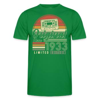 1933: Legendary 90th birthday - Men's Functional T-Shirt - kelly green - Front - AI Model Male 178 dark (178cm)