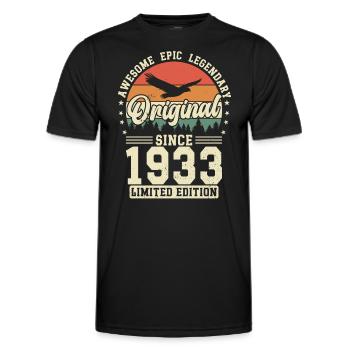 1933 : Intemporellement légendaire - T-shirt sport Homme - noir - Devant - AI Model Male 178 dark (178cm)