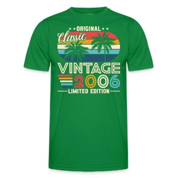 Iconic 2006 Birthday Shirt - Men's Functional T-Shirt - kelly green - Front - AI Model Male 178 dark (178cm)