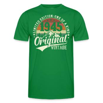 Geburtstag 79 Vintage Retro 1945 - Männer Funktions-T-Shirt - Kelly Green - Vorne - AI Model Male 178 dark (178cm)