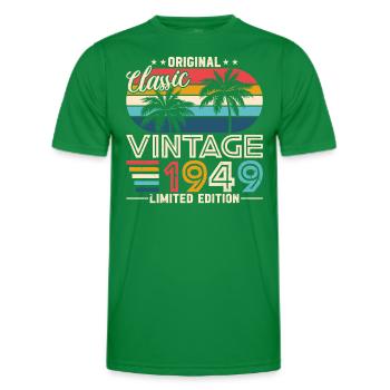 75 Years Vintage Birthday 1949 - Men's Functional T-Shirt - kelly green - Front - AI Model Male 178 dark (178cm)