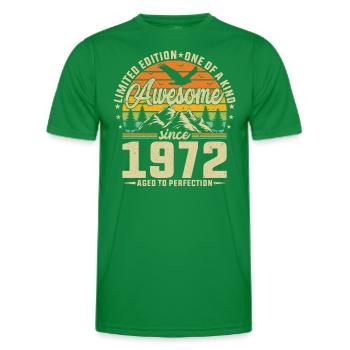 Legendärer 52. Geburtstag 1972 - Männer Funktions-T-Shirt - Kelly Green - Vorne - AI Model Male 178 dark (178cm)