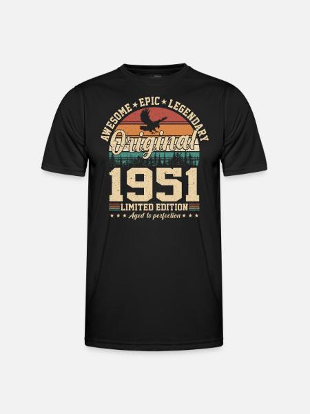 Legendary 73rd birthday 1951 - Men's Functional T-Shirt - black