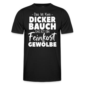 Feinkostgewölbe Charme - Männer Funktions-T-Shirt - Schwarz - Vorne - AI Model Male 178 dark (178cm)