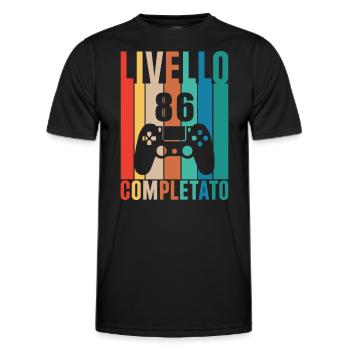 Level 86 Freigeschaltet 86 Geburtstag - Männer Funktions-T-Shirt - Schwarz - Vorne - AI Model Male 178 dark (178cm)