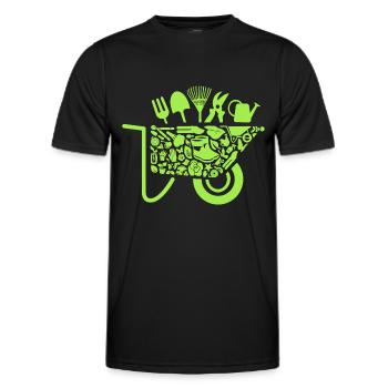 Garden Florist Hobby Gardener Women Gardener - Men's Functional T-Shirt - black - Front - AI Model Male 178 dark (178cm)