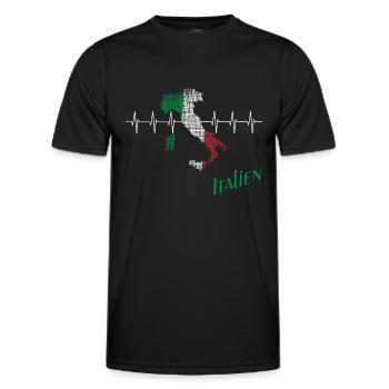 Italien italien - Männer Funktions-T-Shirt - Schwarz - Vorne - AI Model Male 178 dark (178cm)