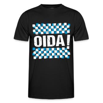 Oida Boarisch Bayern Oida! - Männer Funktions-T-Shirt - Schwarz - Vorne - AI Model Male 178 dark (178cm)
