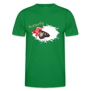 butterfly - Männer Funktions-T-Shirt - Kelly Green - Vorne - AI Model Male 178 dark (178cm)