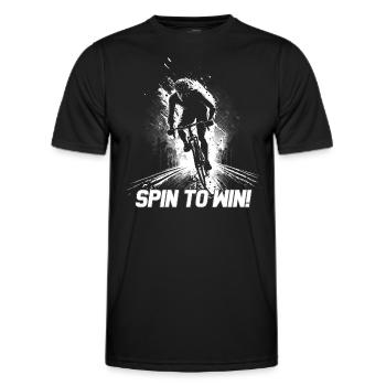 Spin to Win! - Men's Functional T-Shirt - black - Front - AI Model Male 178 dark (178cm)
