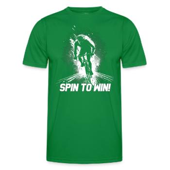 Spin to Win! - Men's Functional T-Shirt - kelly green - Front - AI Model Male 178 dark (178cm)
