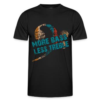 More bass less treble - Men's Functional T-Shirt - black - Front - AI Model Male 178 dark (178cm)