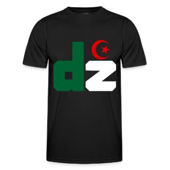 DZ Algérie - T-shirt sport Homme - noir - Devant - AI Model Male 178 dark (178cm)