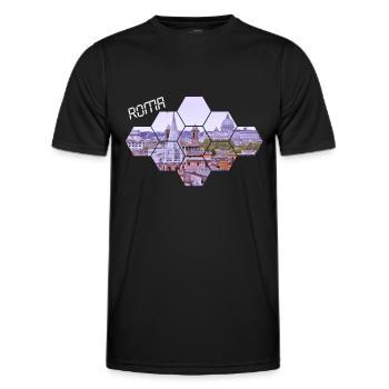 Roma - Männer Funktions-T-Shirt - Schwarz - Vorne - AI Model Male 178 dark (178cm)