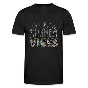Summer Vibes Strand Urlaub - Männer Funktions-T-Shirt - Schwarz - Vorne - AI Model Male 178 dark (178cm)