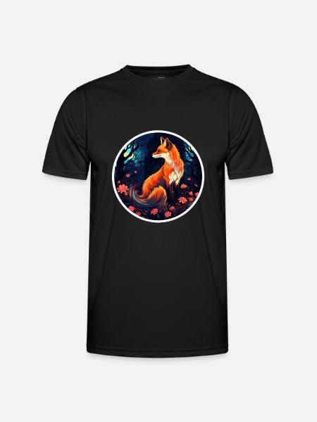 Rudeltiere Fuchs Füchse Waldbewohner Waldtier - Männer Funktions-T-Shirt - Schwarz
