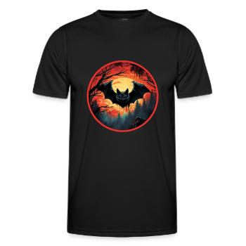 Fledermäuse Fledermaus Flughunde Halloween - Männer Funktions-T-Shirt - Schwarz - Vorne - AI Model Male 178 dark (178cm)
