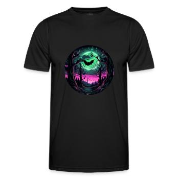 Fledermaus Fledermäuse Flughunde Halloween - Männer Funktions-T-Shirt - Schwarz - Vorne - AI Model Male 178 dark (178cm)