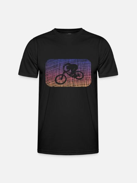 Biken - Männer Funktions-T-Shirt - Schwarz