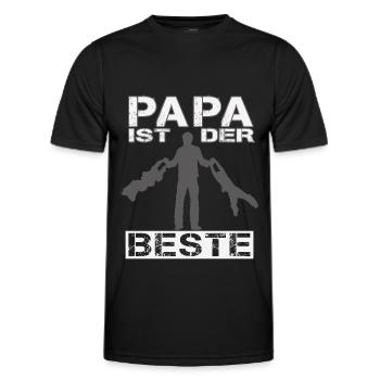 Papa ist der Beste - Männer Funktions-T-Shirt - Schwarz - Vorne - AI Model Male 178 dark (178cm)